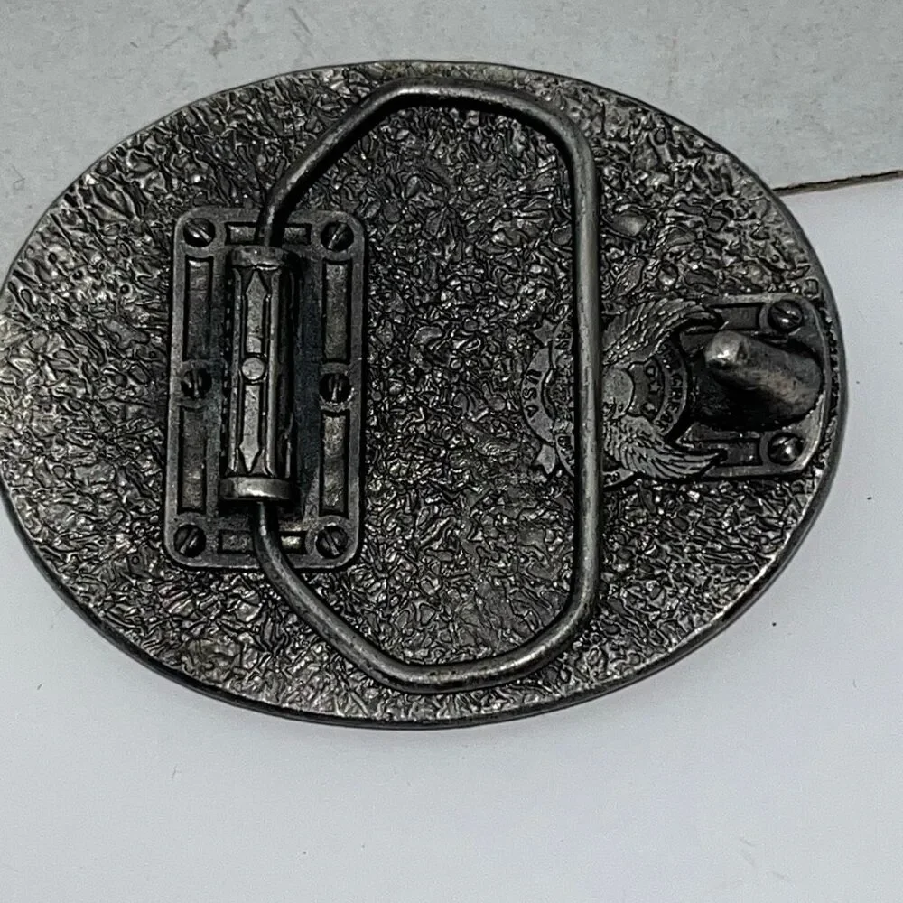 The Great American Buckle Co Mens Gray Fish American Limited Edition Belt Buckle